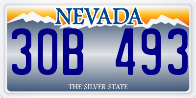 NV license plate 30B493