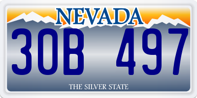 NV license plate 30B497
