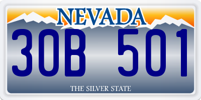 NV license plate 30B501