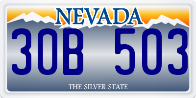 NV license plate 30B503