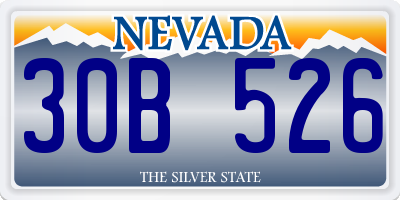 NV license plate 30B526