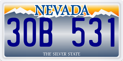 NV license plate 30B531