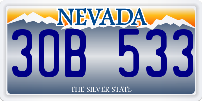 NV license plate 30B533
