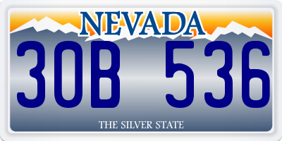 NV license plate 30B536