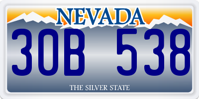 NV license plate 30B538