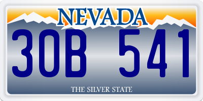 NV license plate 30B541