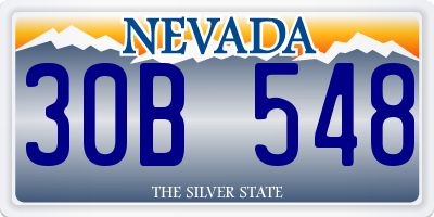 NV license plate 30B548