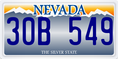 NV license plate 30B549