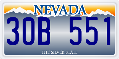 NV license plate 30B551
