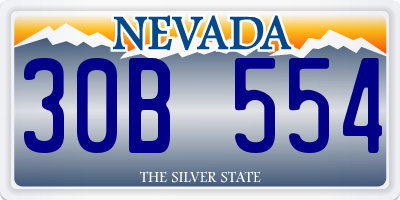 NV license plate 30B554