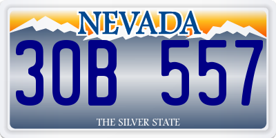 NV license plate 30B557