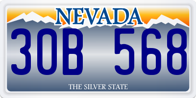 NV license plate 30B568