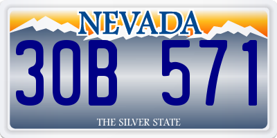NV license plate 30B571