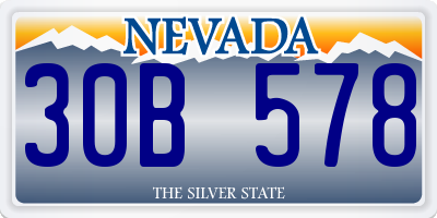 NV license plate 30B578
