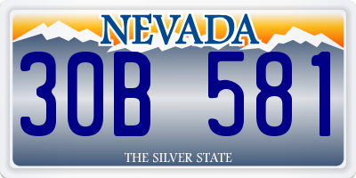 NV license plate 30B581