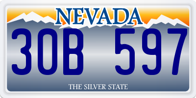 NV license plate 30B597