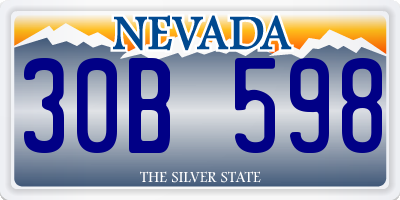 NV license plate 30B598