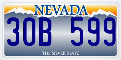 NV license plate 30B599