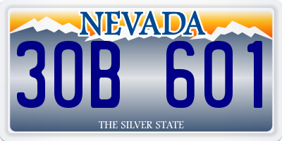 NV license plate 30B601