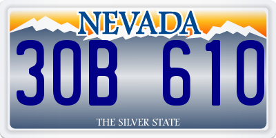 NV license plate 30B610