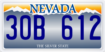 NV license plate 30B612