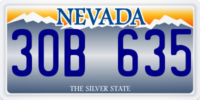 NV license plate 30B635