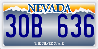 NV license plate 30B636