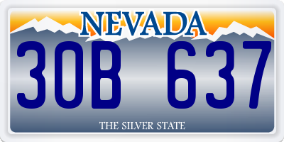 NV license plate 30B637