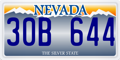 NV license plate 30B644