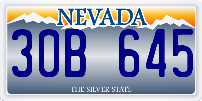 NV license plate 30B645