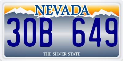 NV license plate 30B649