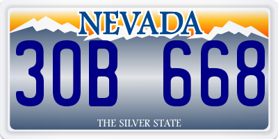 NV license plate 30B668