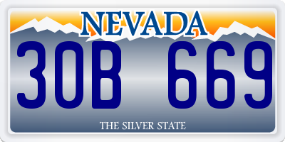 NV license plate 30B669