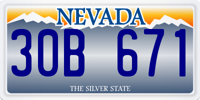 NV license plate 30B671