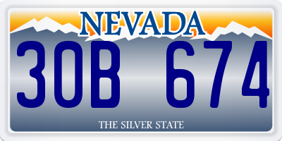 NV license plate 30B674