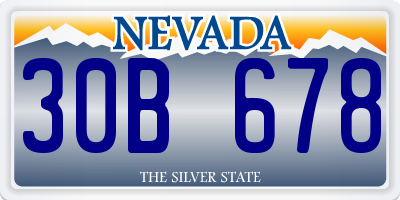 NV license plate 30B678