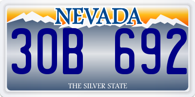 NV license plate 30B692