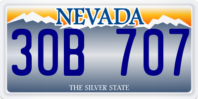 NV license plate 30B707