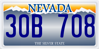 NV license plate 30B708