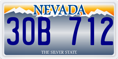 NV license plate 30B712