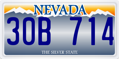 NV license plate 30B714