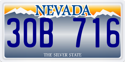 NV license plate 30B716