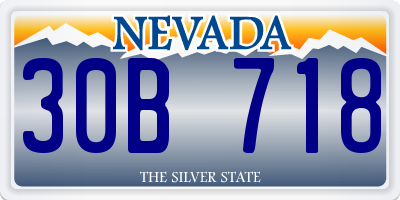 NV license plate 30B718