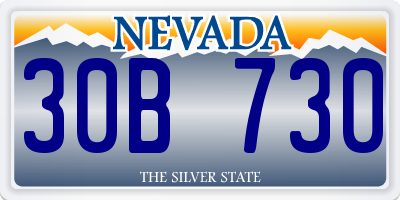 NV license plate 30B730