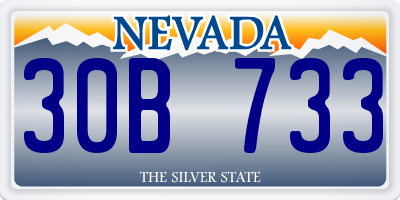 NV license plate 30B733