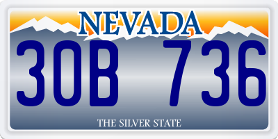 NV license plate 30B736