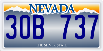 NV license plate 30B737
