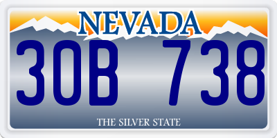 NV license plate 30B738