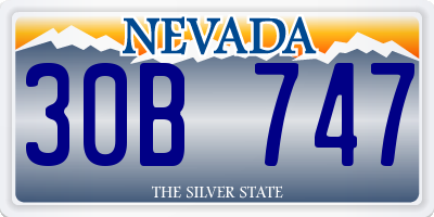 NV license plate 30B747