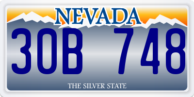 NV license plate 30B748